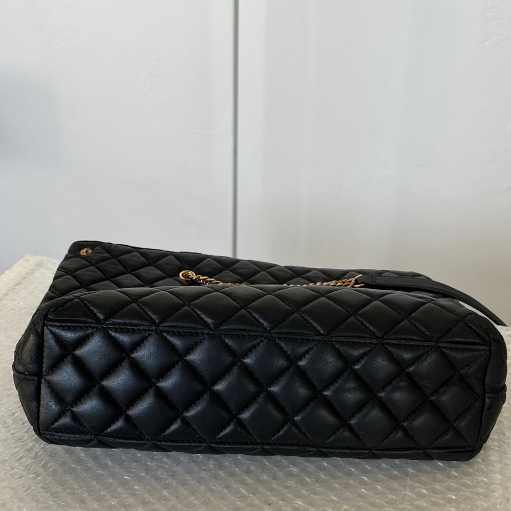 Versace Black Quilted Leather Medusa Shoulder Bag with Gold Chain Straps - Picture 12 of 12